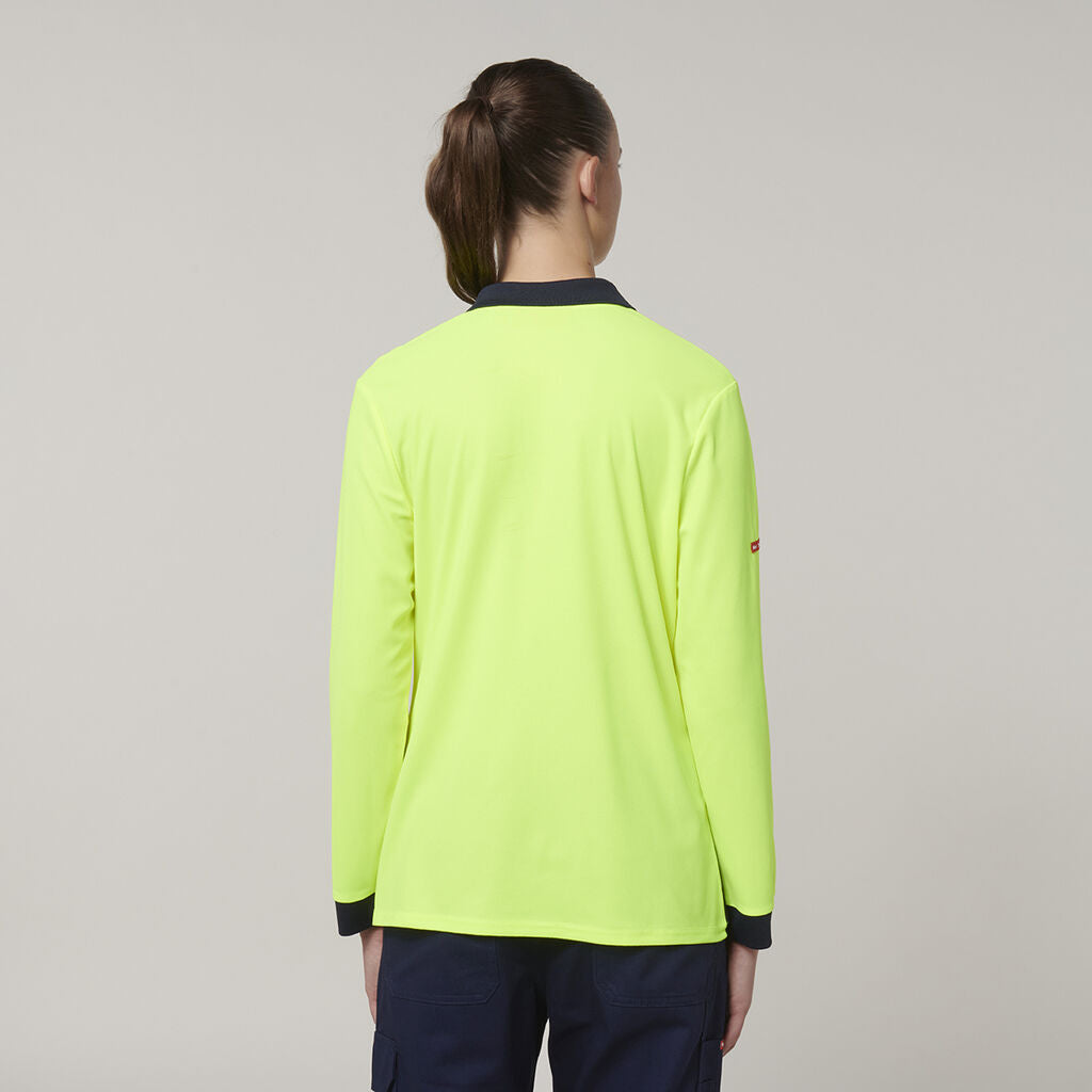 Hard Yakka Women's Long Sleeve Hi Vis Polo (Y08603)