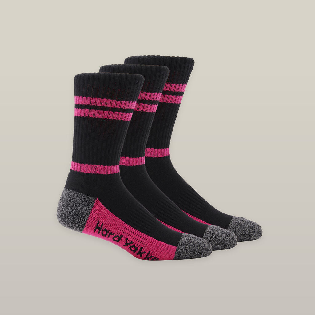 Hard Yakka Women's 3 Pack Crew Sock (Y08606)