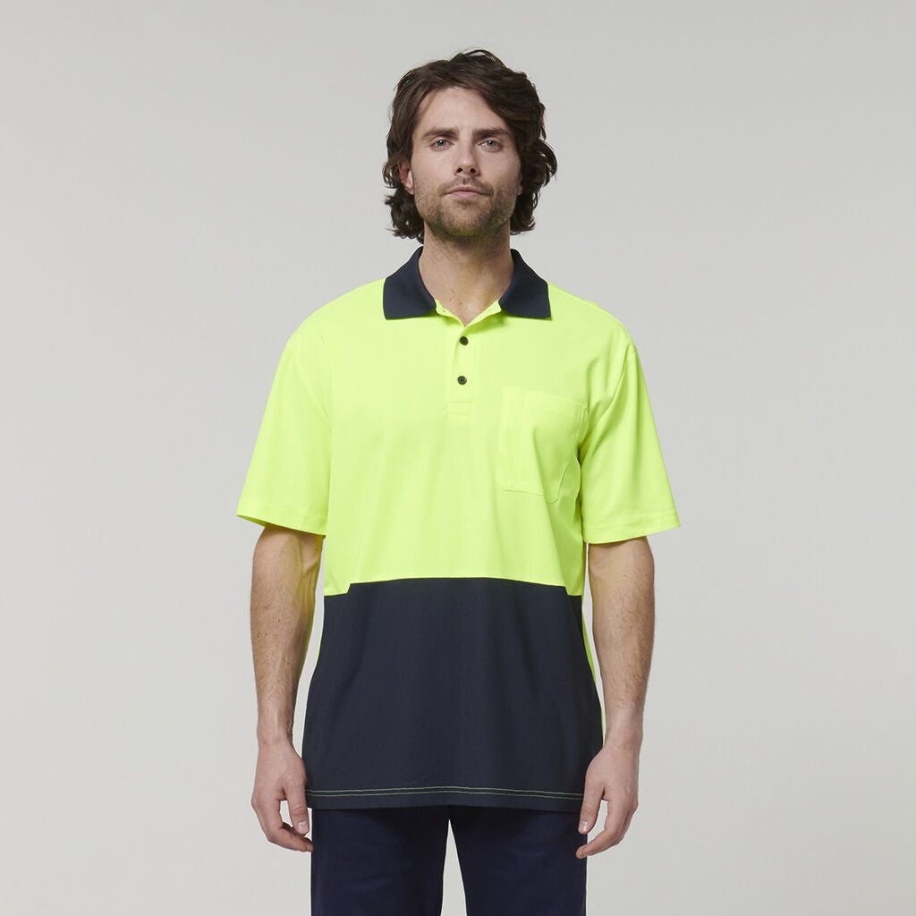 Hard Yakka Men's Short Sleeve Hi Vis Polo (Y19616)